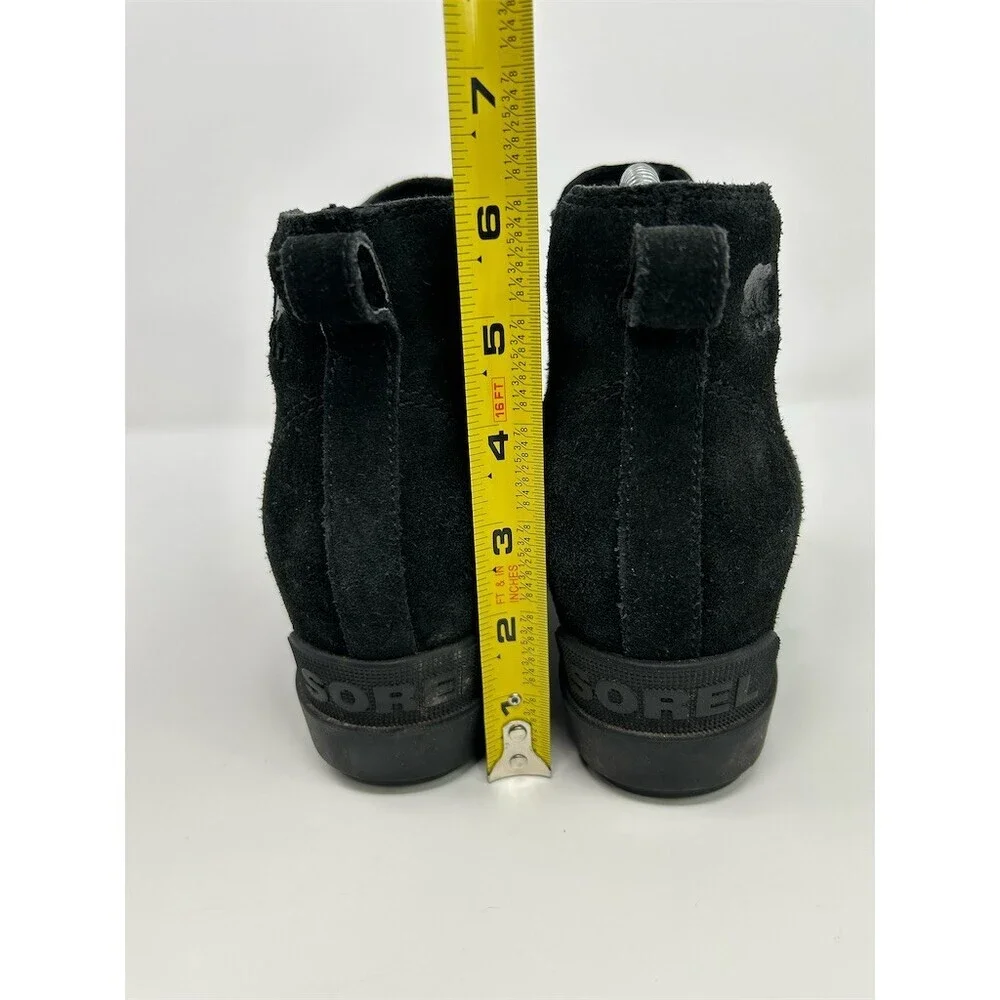 SOREL Evie II Chelsea Bootie Womens Black Pull-On Ankle Boots Size 9 Fall
